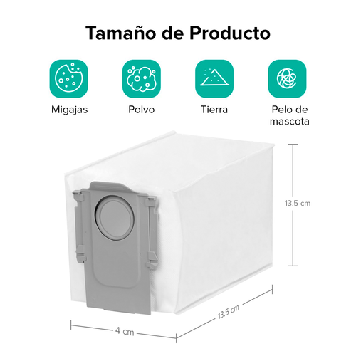 Roborock 3 Bolsas de Polvo Desechables