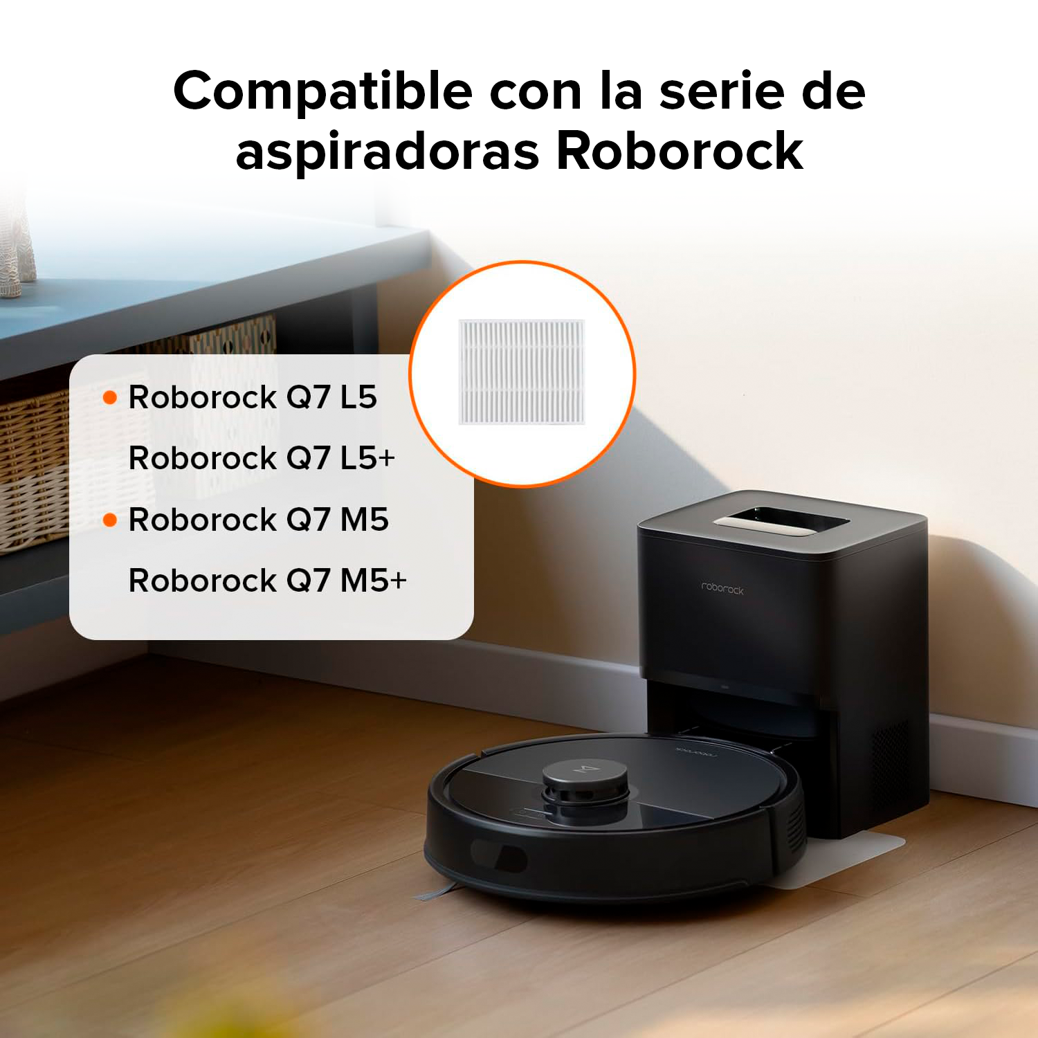 Roborock 2 Filtros Lavables 
Para Q7 L5, Q7 L5+