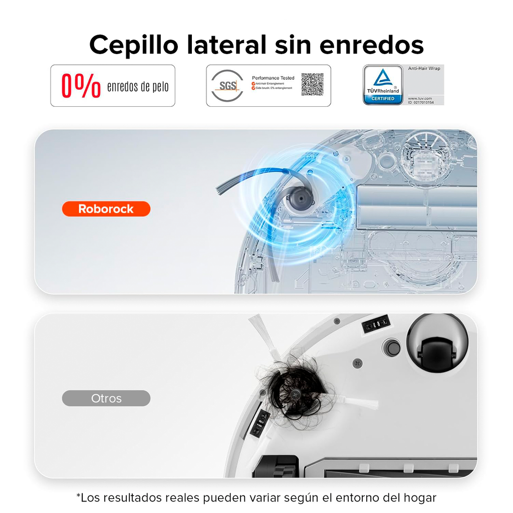Roborock Repuesto de cepillos laterales sin enredos